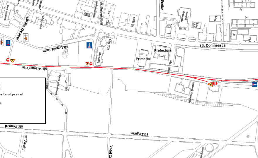 Strada Al. I. Cuza se închide pentru lucrări